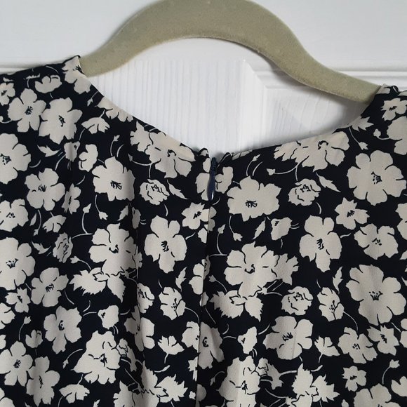 New with Tag Ralph Lauren Navy Floral Cold Shoulder Dress Size 10 - Picture 4 of 10